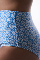Spring Blue High Waist Bikini Bottom