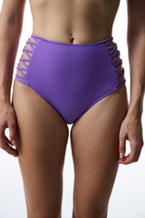 Purple High Waist Bikini Bottom