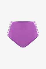 Purple High Waist Bikini Bottom