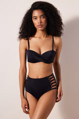 Strapless Cup Black Bikini Top