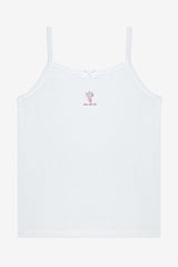 Girl Sweet Heart 2-Piece Optic White Undershirt