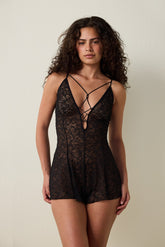 Black Adjustable Strapless Bodysuit