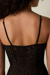 Black Adjustable Strapless Bodysuit