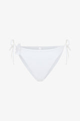 Adeline Flower Accessorized White Bikini Bottom - Gamze Erçel Collection