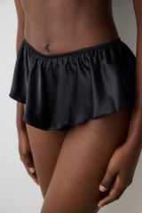 Satin Shorty Black Shorts Panties