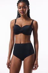 Black Beauty Underwire Balconette Bikini Top