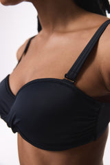 Black Beauty Underwire Balconette Bikini Top