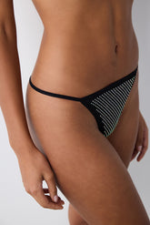 Hera Stone Black String Panties
