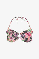 Briella Floral Strapless Bikini Top