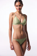 Light Green Jadira Side Buckle Slip Bikini Bottom
