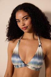 Dalia Triangle Knot Multi Color Bikini Top