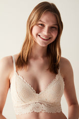 Alessa Lace Lace Beige Bra