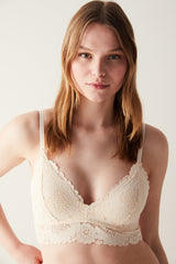 Alessa Lace Lace Beige Bra