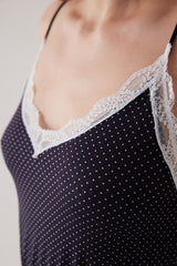 Dot Teddy Black Bodysuit