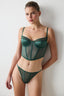 Corset Dark Green Croplet