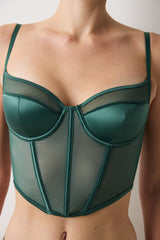 Corset Dark Green Croplet