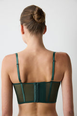 Corset Dark Green Croplet