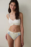 Ecru Cotton Non-wired Removable Padded Bra - Inspired by Flora