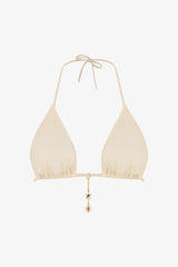 Ecru Jessi Triangle Bikini Top