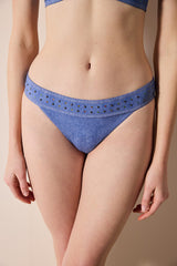 Jade Super Studded and Stone Multicolored Bikini Bottom - Gamze Erçel Collection