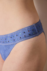 Jade Super Studded and Stone Multicolored Bikini Bottom - Gamze Erçel Collection