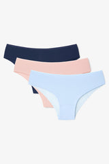 Mixed Color Skyway Lace Detailed Low Waist 3-Pack Hipster Panties