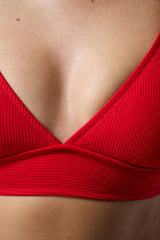 Red Tiara Bralette Bikini Top
