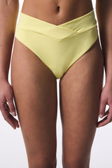 Yellow V-Cut Slip Bikini Bottom