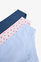 Daisy Floral Pattern Regular Waist 3-Pack Hipster Panties