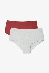 Multicolored Modal Ribbed Low Waist 2-Pack Boxers