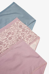 Rose Ceremony Floral Patterned High Waist 3-Pack Briefs