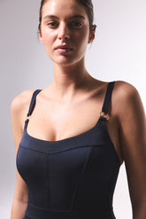 Black Dina Corset Shapewear Swimsuit