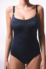 Black Dina Corset Shapewear Swimsuit