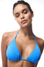 Blue Triangle Bikini Top