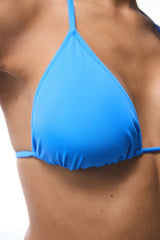 Blue Triangle Bikini Top