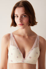 Dreamy Push Up Padded Bra Broidery Bra