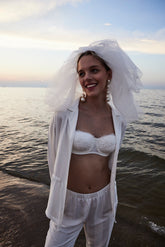 Bloom Pearl Underwire White Lifting Bra