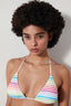 Nia Striped Triangle Bikini Top