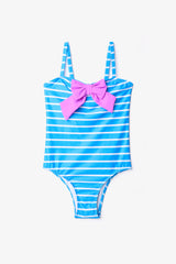 Girl's Marine Bow Tie Multicolored Swimsuit