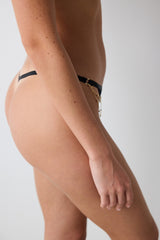 Black String Panties with Chain Detail