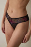 Black Broderie Slip Panties