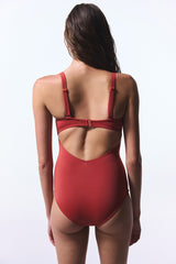 Cinnamon Color New Lotus Balconette Swimsuit
