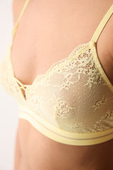 Triangle Lace Yellow Bra