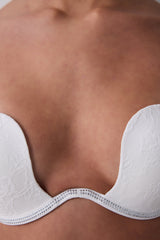 Stone Shelly Push Up Off White Bra