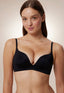 #Hiccaması Black Non-wired Decollette Push Up Bra