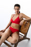 Red Tiara Slip Bikini Bottom