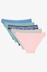 Antique Garden Floral Normal Waist 5-Pack Briefs