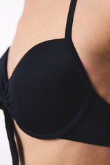 Black Cup Push Up Underwire Bikini Top
