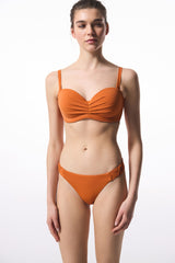 Orange Macrame Detailed Bikini Bottom