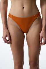 Orange Macrame Detailed Bikini Bottom